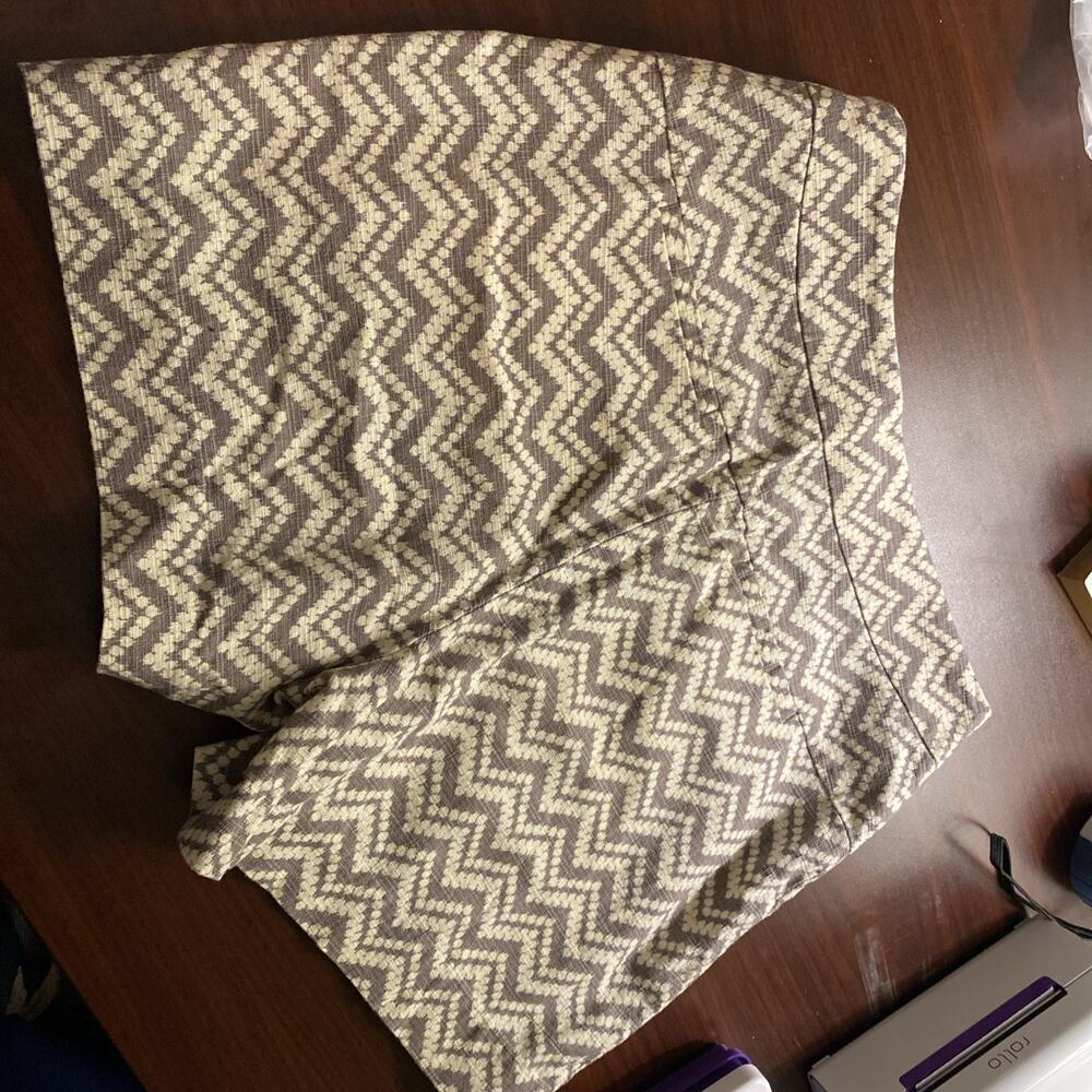 CARTONNIER Anthropologie NEW W/O Tags Gray/Ivory High Rise Shorts Sz 6 Womens - Picture 9 of 14